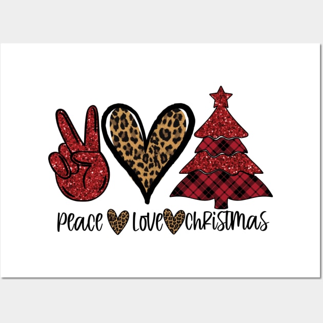 Christmas Peace and Love Wall Art by Marilineandco